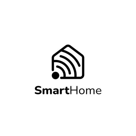 Vector smart home signal logo design tem... | Premium Vector #Freepik #vector #house #home #building #business Signal Logo Design, Smart Home Logo Design, Smart Home Logo, Logo Smart, Smart Logo, Vector House, Building Business, Feed Insta, Smart Home Design