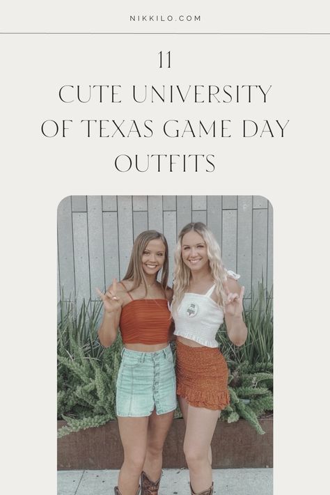 University of Texas game day outfits Texas Tailgate Outfit, Texas Gameday Outfit, Texas Game Day Outfit, University Of Texas Football, Game Day Looks, Girly Games, Texas Football, Tailgate Outfit, Classic Denim Shorts