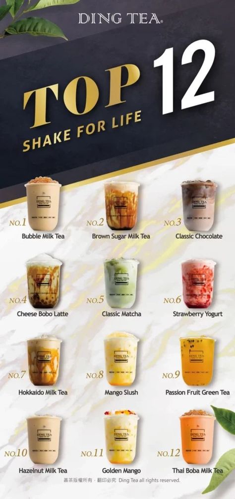 DING TEA MALAYSIA MENU PRICES UPDATED 2024 Juice Menu Design, Milk Tea Menu, Condensed Milk Coffee, Cafe Menu Boards, Flavoured Tea, Malaysian Restaurant, Menu Design Layout, Happy Ice, Menu Cafe