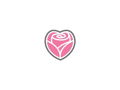 Heart rose logo template. More details and download link at:https://creativemarket.com/heavtryq/756735-Rose-and-Love-Logo-Template?u=heavtryq Monster Logo, Tattoo Bird, Rose Logo, Floral Logo Design, Trendy Tattoo, Rose Heart, Heart Rose, Love Logo, Rosé Heart