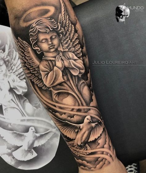 The broken heart stands out as a symbol of profound emotional resonance, representing not just heartbreak, but resilience, healing, and evolution. In this Grey, Flowers, Black, Angel Tattoo, Black And Grey, Angel, Black And White, Pins, White