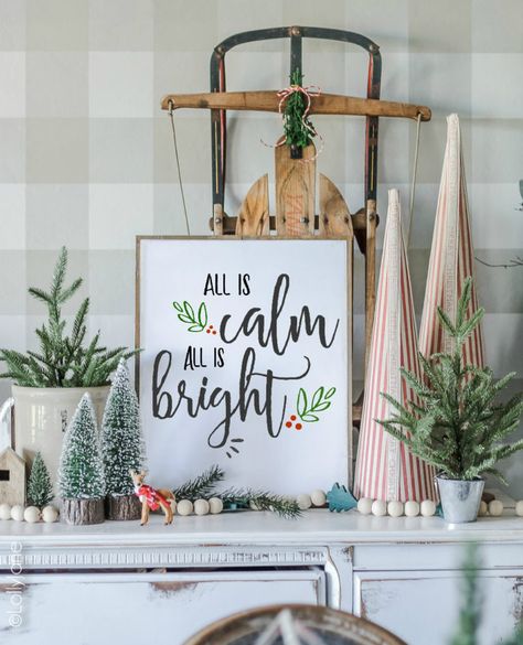 Just print + create INSTANT festive cheer with this beautiful FREE "Calm & Bright" Printable! #freeprintable #printableart #Christmas #Christmasdecoration Merry Christmas Decor, All Is Bright, All Is Calm, Merry Christmas Decoration, Navidad Diy, Christmas Post, Free Christmas Printables, Navidad Christmas, Christmas Printable