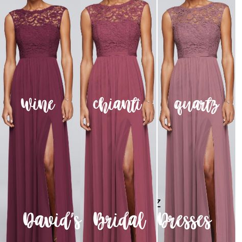 Wine Colored Bridesmaid Dresses Long, Davids Bridal Chianti Wedding Party, Chianti Bridesmaid Dresses Davids Bridal, Chianti And Navy Wedding, David Bridal Bridesmaid Dresses, Chianti Wedding Color Scheme, Quartz Bridesmaid Dress, Chianti Bridesmaid Dresses, Sangria Wedding Colors