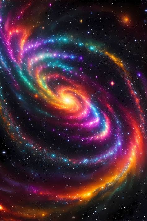 Colorful spiral galaxy Really Cool Backgrounds, Galaxy Artwork, Cool Galaxy Wallpapers, Galaxies Wallpaper, New Retro Wave, Galaxy Background, Space Artwork, Spiral Galaxy, Galaxy Pictures