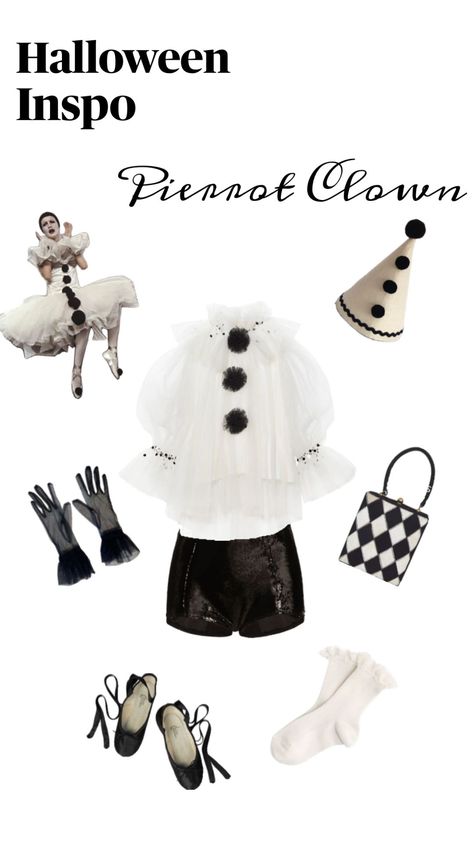 Pierrot Costume, Classy Halloween Costumes, Clown Halloween Costumes, Pierrot Clown, Vampire Bride, Halloween Coustumes, Vintage Clown, Halloween Costume Outfits, Clown Costume