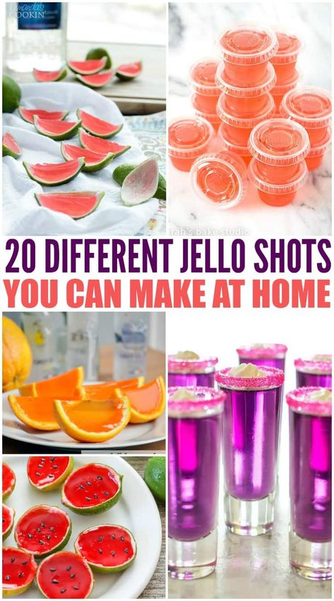 Wondering how to make jello shooters? These jello shooter recipes have alcohol in them and are so easy to make! Margarita, caramel apple, strawberry, watermelon and much more! Jello Shooters Recipe, Party Snacks For Adults, Watermelon Jello Shots, Easy Jello Shots, Shots Recipes, Snacks For Adults, Jello Shooters, Best Jello Shots, Watermelon Jello