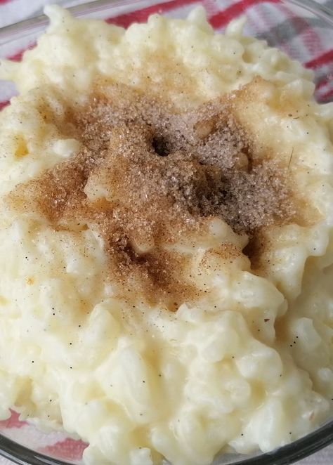 Scandinavian Rice Pudding, German Sweet Rice, German Rice Pudding, German Sweet Rice Recipe, German Rice, Leftover Rice Pudding, Rice Dessert Recipes, Creamiest Rice Pudding Recipe, Rice Puddings