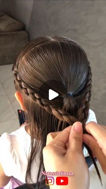 Short Hair For Kids, Kids Short Hair Styles, Easy Little Girl Hairstyles, Toddler Hairstyles Girl, Hairdos For Curly Hair, Hair Tutorials Easy, Kids Braided Hairstyles