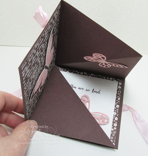 Squash Fold Card - video tutorial--birthdays are getting out of control--may start making cards.  :P Interactive Cards, Shaped Cards, Card Making Tutorials, Fancy Fold Cards, Card Tutorial, Fancy Folds, Card Making Techniques, Fun Fold Cards, E Card