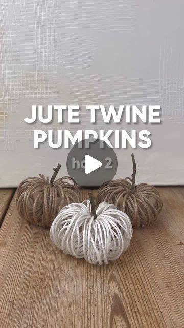 Hobby | Crafting | DIY | Creativity on Instagram: "Simple, yet incredible cute! All you need is jute twine and something to use as stalk, just head outside and find a suitable stick 🍂 Vary size and color for the perfect autumn decoration!⁠ ⁠ 👉 Check out panduro.com/inspiration for more brand new inspirations. Link in bio.⁠ ________________________⁠ ⁠ #panduromyway⁠ ________________________⁠ #halloween #spooky #spookyseason #art #pumpkin #happyhalloween #makeup #trickortreat #halloweendecor #cosplay #halloweenparty #diy #diylove #doityourself #crafting #diyinspiration #diyinspo #creative #makersgonnamake #lovediy #craft #craftinspo" Twine Pumpkins Diy Video, Jute Pumpkins Diy, Twine Pumpkins Diy, Twine Pumpkins, Deco Halloween, Pumpkin Diy, Art Pumpkin, Autumn Decoration, Diy Pumpkin