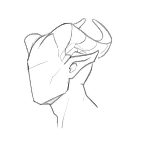 How To Draw Horns On People, Horn Reference Drawing, Horn Reference, Drawing Horns, Horns Drawing References, Tips For Drawing, Reference Drawing, Art Resources, Body Reference Drawing