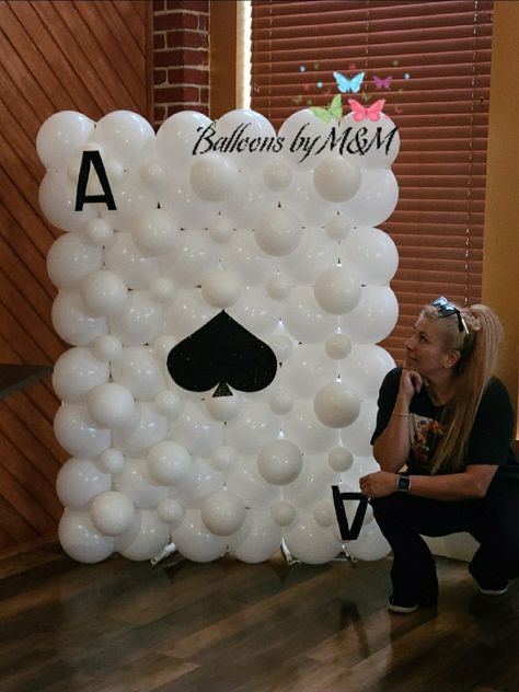 Ace Party Theme, Spades Game Party Ideas, Ace 1st Birthday Theme, Poker Chip Decorations, Ace Of Spades Party Theme, Ace Theme Party, Casio Theme Party, Below Deck Theme Party, Ace Birthday Theme