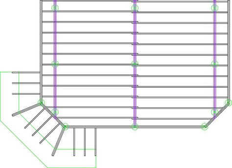 Deck Stair Stringer, Corner Deck, Stair Angle, Patio Stairs, Stairs Stringer, Deck Steps, Treads And Risers, Concrete Pad, Deck Construction