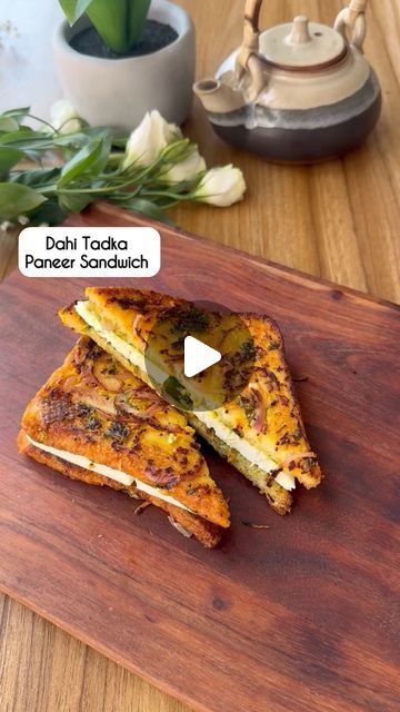 High Protein Sandwich, Dahi Tadka, Paneer Sandwich Recipe, Protein Sandwich, Paneer Sandwich, Indian Appetizers, Paneer Recipes, Cheat Day, Food O