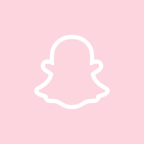 Snap Chat Pink Icon, App Icon Aesthetic Snapchat, Light Pink Iphone Icons, Light Pink Snapchat Icon, Pink Aesthetic Apps, Snap App Icon, Snapchat Logo Pink, Photos App Icon Pink, Pink Iphone Widgets