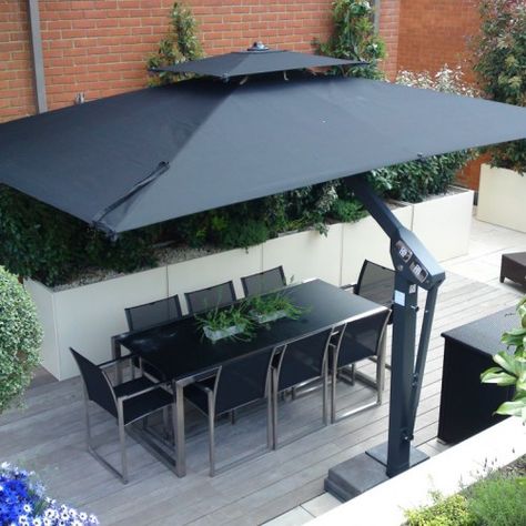 Giant Umbrellas supplied by Radiant Blinds & Awnings Large Outdoor Umbrella, Best Patio Umbrella, Large Patio Umbrellas, Cantilever Patio Umbrella, Offset Patio Umbrella, Outdoor Terrace, Outdoor Patio Designs, Garden Parasols, Garden Umbrella