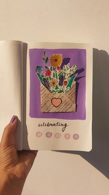 diksha ♡ on Instagram: "happy women's day to all the strong and gorgeous ladies ✨️💌🫶🧚‍♀️🦋 journal and stickers are from @purpulp.in head over to their website for some really cute and affordable stationary and don't forget to use my code DIKSHA10 for 10% off #womensday #womensdayart #cuteartwork #journal #artjournalidea #creativeideas #explore #fyp #trending" Mini Art Journal, Bullet Journal Mood Tracker Ideas, Personalised Gifts Diy, Book Crafts Diy, Gifts To Make, Happy Women's Day, Art Journal Cover, Pretty Journals, Diy Birthday Gifts For Friends