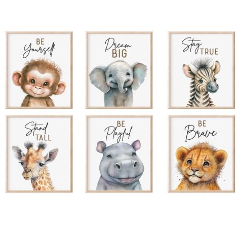 PRICES MAY VARY. ★ INCLUDED 6 8x10 Inch Unframed Safari Poster Prints; They make great Stress Free Baby Shower Decor; ★ NO FRAMES INCLUDED! Simply add your art to your frame of choice. ★ Bring Any Room To Life; Use these Safari room decor for bedroom to complete a nursery, bedroom, playroom, or any party ★ Designed and printed exclusively by Your Main Event Prints, a small family owned business in the USA. ★ Impress friends and family with these cute Safari decorations. Safari Room Decor, Safari Poster, Closet Nursery, Room Murals, Baby Room Pictures, Small Baby Room, Safari Room, Animal Baby Room, Penthouse Living