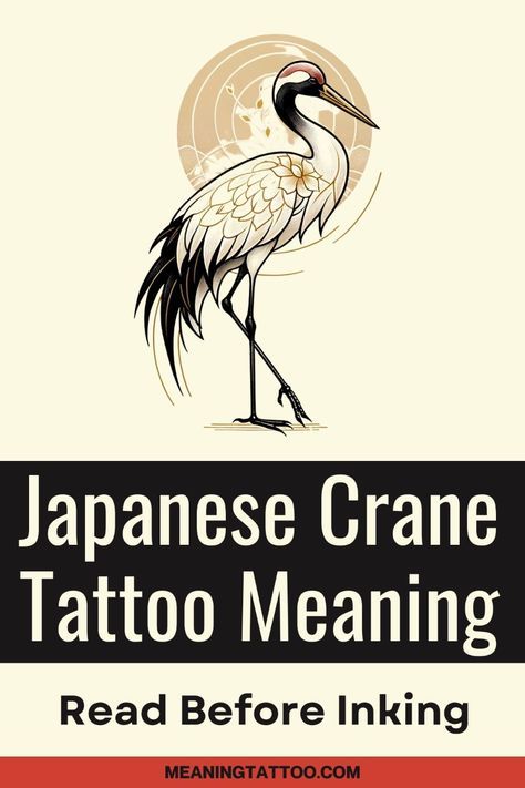 Are you considering a Japanese crane tattoo? Discover what this powerful symbol represents in Japanese culture, from grace to eternal happiness. 

BONUS INFORMATION on choosing the right design for you. Learn more and embark on your tattoo journey with confidence. Japanese Ink Style Tattoo, Japanese Crane Meaning, Minimalist Crane Tattoo, Dancing Crane Tattoo, Japanese Tattoo Crane, Crane Japanese Tattoo, Red Crowned Crane Tattoo, Japanese Crane Tattoo Design, Japanese Symbols And Meanings