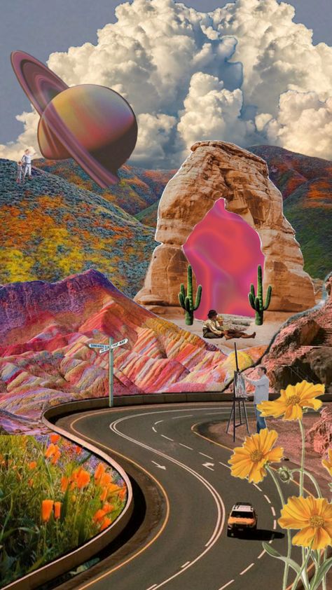 Fantasy Vibes, Vintage Space Art, Surrealist Collage, Surreal Collage Art, Collage Landscape, Modern Surrealism, Digital Collage Art, Collage Art Projects, Surreal Collage