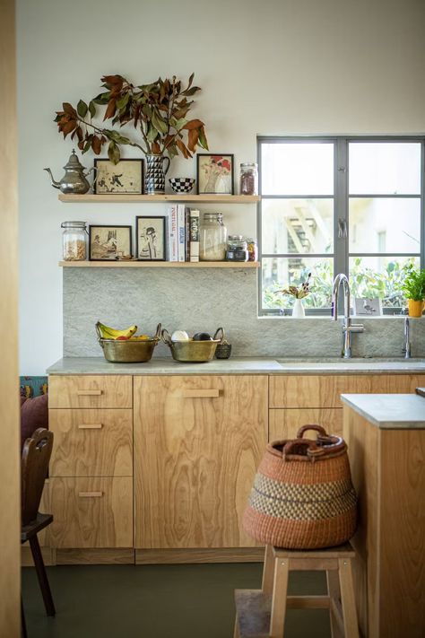 Photo 3 of 12 in Construction Diary: In Los Angeles, a Couple Create a Multigenerational Haven - Dwell Dwell Kitchen, Staircase Outdoor, Farmhouse Scandinavian, Dwell Magazine, Plant Kitchen, Tab Top Curtains, Exclusive Home, Cabin Style, In Construction