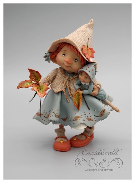 shop | enaidsworld Polymer Clay Fairy, Elves And Fairies, Clay Fairies, Teddy Bear Doll, Fairy Garden Decor, Elf Doll, Baby Fairy, Ooak Art Doll, Textile Doll