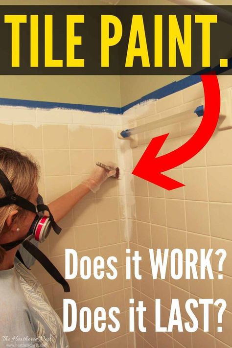 Can You Paint Tile, Painting Over Tiles, Tub And Tile Paint, Painted Shower Tile, Bathroom Tile Diy, Painting Bathroom Tiles, Kain Tile, Tile Diy, Painting Bathtub