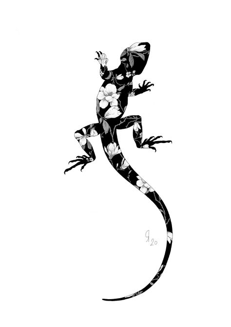 Iguana Tattoo, Gecko Tattoo, Dragon Tattoo Sketch, Lizard Tattoo, Left Arm Tattoos, Surreal Tattoo, New Tattoo Designs, Birth Flower Tattoos, Graffiti Alphabet