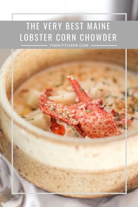 Lobster Corn Chowder Recipe, Lobster Corn Chowder, Lobster Chowder, Winter Soup Recipes, Lobster Soup, Chowder Recipes Seafood, Fish Chowder, Winter Soup Recipe, Winter Soup