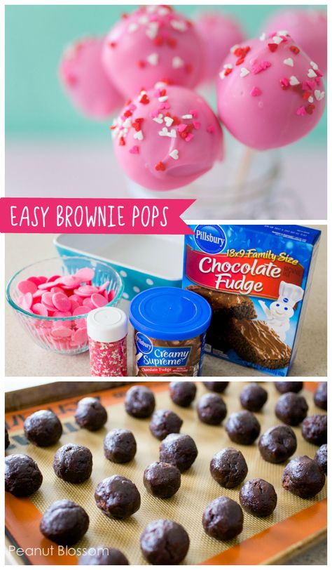 Valentine Themed Food For Kids, Valentine’s Day Cooking For Kids, Easy Bake Sale Treats 3 Ingredients, Easy Valentine Baking For Kids, Easy Valentines Food For Kids, Kids Valentines Desserts, Kids Valentine Party Food, Easy Valentine Treats For Kids, Brownie Cake Pops Easy