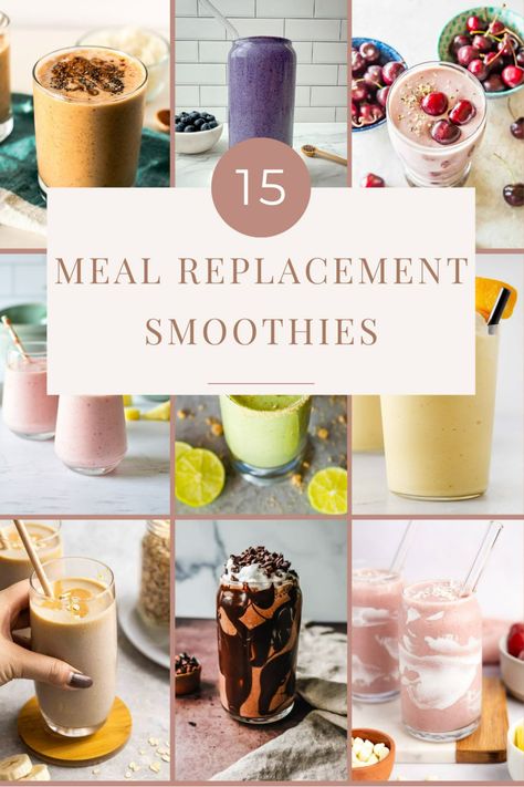 Drink one of these meal replacement smoothies for a healthy, convenient, and easy meal. Bonus: these meal replacement shakes are great for weight loss. Have one of these healthy smoothie recipes for dinner, lunch, or breakfast. Essen, Dinner Smoothie Recipes, Honey Kitchen, Dinner Smoothie, Protein Meal Replacement, Best Meal Replacement Shakes, Best Meal Replacement, Lunch Smoothie, Chocolate Protein Shakes