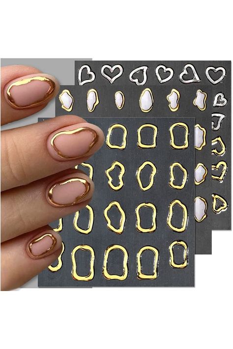 Dornail 6 Sheets 5D Crystal Soft Glue Embossed Nail Stickers Irregular Geometric Frames Nail Decals Hearts Waterdrop Nail Art Stickers Self Adhesive Stickers for Nails Designs Women Nail Accessories Waterdrop Nails, Nails With Stickers, Sticker Nails, Stickers For Nails, Sticker Nail Art, Nails Stickers, Nail Stickers Decals, Nail Art Designs Videos, Wire Crochet