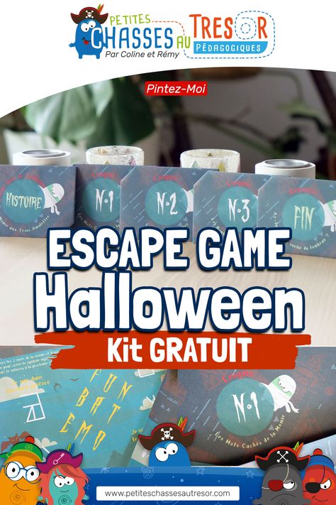 Les kits de l'escape game d'Halloween imprimés pour les enfants. Des enveloppes mystérieuses à ouvrir pour faire les énigmes du jeu. Escape Halloween, Detective Game, Outside Games, Halloween Outside, Zombie Party, Halloween 1, Diy Games, Escape Game, Halloween School