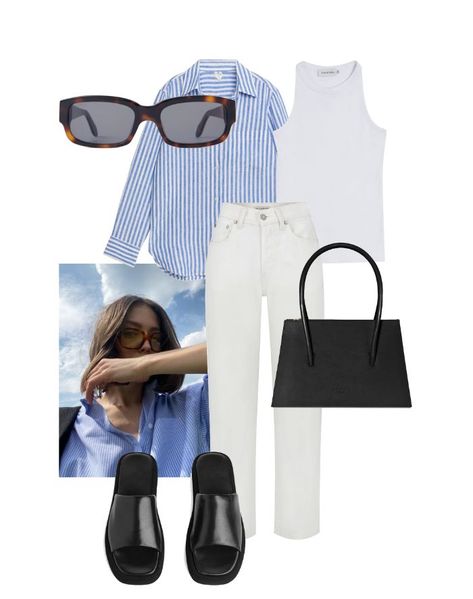 Lines Shirt Outfit, Outfits With Purses, Classic Style Outfits, Casual Outfit Inspiration, Elegante Casual, Wardrobe Outfits, Mode Inspo, 가을 패션, Mode Inspiration