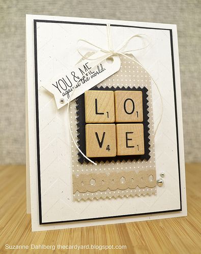 Scrapbook Retreat, Scrabble Cards, Scrabble Crafts, Scrabble Art, Papertrey Ink Cards, Scrabble Letters, Congrats Card, Happy 40th, Scrabble Tiles