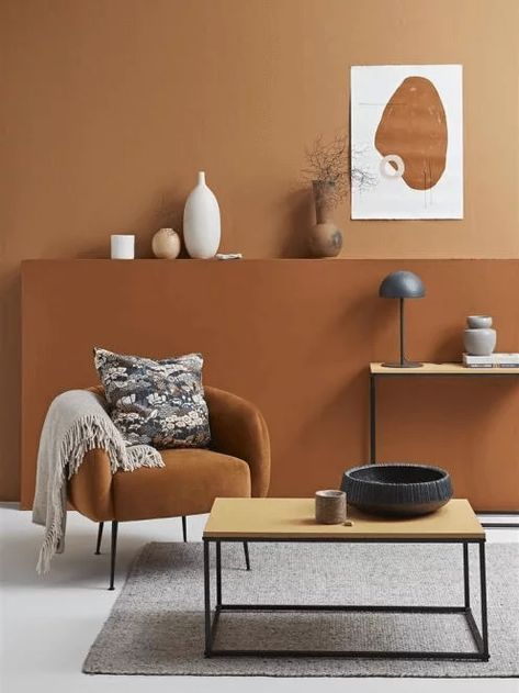 Orange Walls, Room Paint Colors, Design Del Prodotto, Paint Colors For Living Room, Living Room Paint, Room Paint, Colour Scheme, Room Colors, Living Room Wall