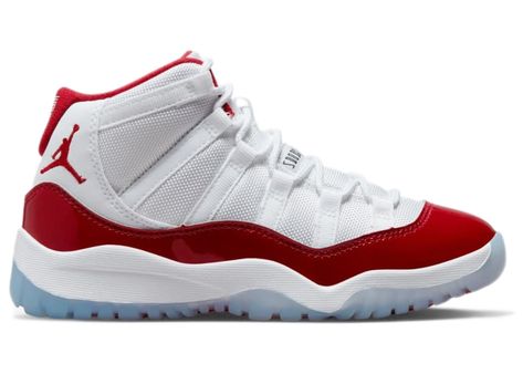 Jordan 11 Retro Cherry (2022) Sneakers in White/Varsity Red/Black Jordan 11 Retro Cherry, Jordan 11 Cherry, Retro Cherry, Jordan Sneaker, Nike Air Jordan 11, Retro 11, Air Jordan 11 Retro, Popular Sneakers, Jordan 11 Retro