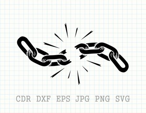 Chains svg, chain png, Breaking chains clipart, broken chain svg, metal chain print, Break Chains Art, Chain Break Tattoo, Broken Chain Illustration, Breaking Chains Tattoo, How To Draw Chains, Chains Breaking, Chain Breaking, Chain Drawing, Chain Png