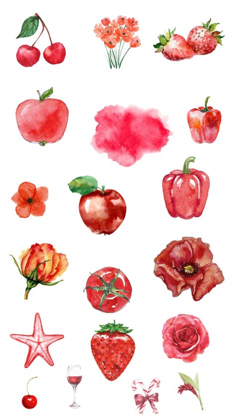 #red #color #watercolor #aesthetic #painting #fruit #drawings #simple #watercolorpainting Fruit Drawings, Paintings Simple, Fruit Paintings, Fruit Drawing, Painting Fruit, Watercolor Aesthetic, Fruits Drawing, Drawing Aesthetic, Fruit Painting