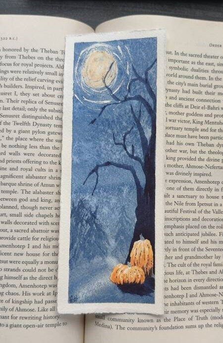 Pumpkin Tree, Plein Air Watercolor, Halloween Watercolor, Witching Hour, Watercolor Bookmarks, Fall Watercolor, Halloween Painting, Pine Trees, Paint Party