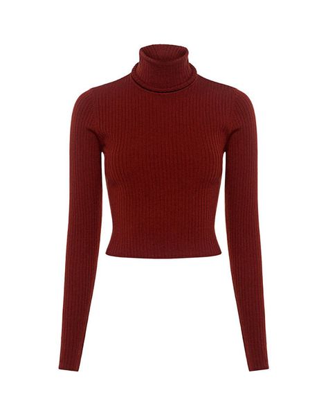 Sweaters Cropped, Sweaters Turtleneck, Turtle Neck Shirt, Red Turtleneck Sweater, Cropped Turtleneck, Shirts Crop, Cropped Shirts, Sweater Polo, Red Long Sleeve Shirt