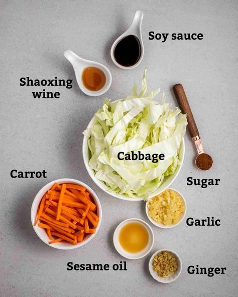 Asian Cabbage And Carrots, Carrot Stir Fry Recipes, Cabbage Side Dish Asian, Japanese Cabbage Side Dish, Japanese Cabbage Stir Fry, Asian Sauteed Cabbage Recipe, Sauteed Asian Cabbage, Chinese Side Dish Recipes, Chinese Fried Cabbage Recipes