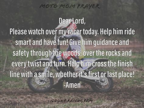 Motocross, Moto Mom Quotes, Motocross Quotes, Motocross Baby, Motocross Mom, Prayer For Son, Inspirational Quotes For Moms, Moto Mom, Racing Quotes