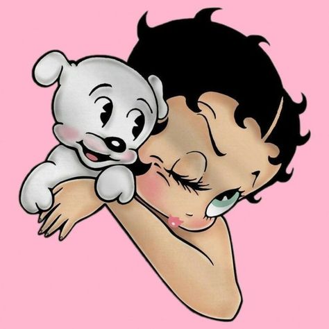 Betty Boop And Dog, Betty Boop Profile Picture, Betty Boop Icon, Betty Boop Pfp, Betty Boop And Pudgy, Pink Betty Boop, Betty Boop Posters, Betty Boop Pink, Betty Boop Classic