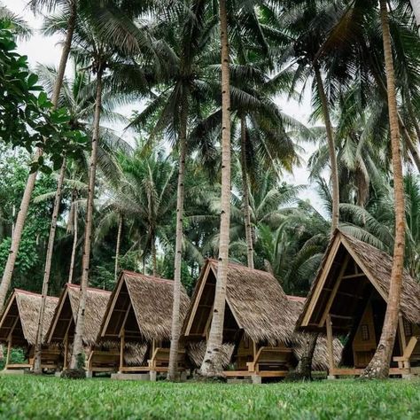 Hut Village, Nipa Hut, Resort Cabins, Hut House, Bamboo House Design, Bamboo Architecture, Village Resort, Well Rested, Beach Cabana