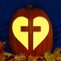 Cross Carved Pumpkin, Pumpkins To Carve, Ideas For Carving Pumpkins Easy, Punkin Craving, Pumpkin Carving Christian, Christian Pumpkin Ideas, Ideas For Pumpkin Carving Easy, Cross Pumpkin Carving, Pumpkin Carving Ideas Aesthetic Cute