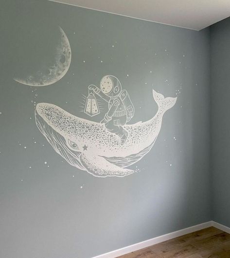 Underwater Room, Ocean Themed Bedroom, Drawing Room Decor, Modern Mural, Wall Art Diy Paint, Murals For Kids, Wall Painting Decor, Nursery Room Inspiration, Kids Room Inspiration