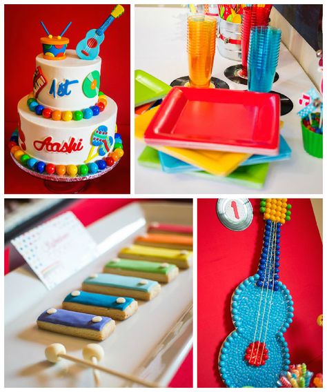 Baby Jam Musical Themed 1st Birthday Party via Kara's Party Ideas KarasPartyIdeas.com Printables, cake, favors, recipes, giveaways, tutorials and more! #musicparty #musicalparty #musicjamparty #genderneutralpartyideas #karaspartyideas #firstbirthday (2) Baby Jam, Music Party Decorations, Music Birthday Party, Music Theme Birthday, Themed 1st Birthday, Music Themed Parties, Themed First Birthday, Music Birthday, Theme Birthday Party