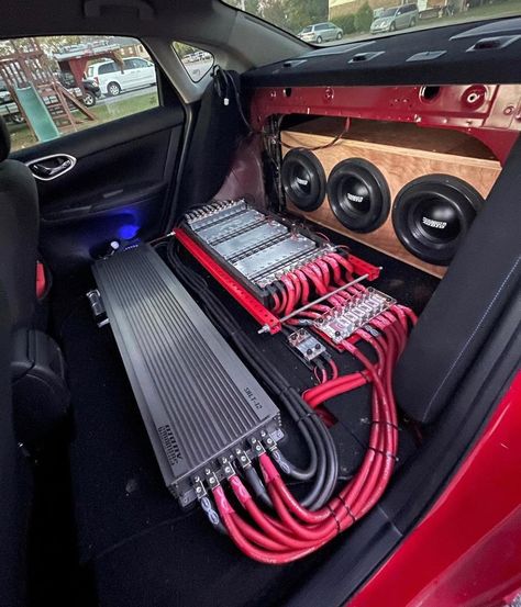 Car Speaker Box, Car Audio Fabrication, Subwoofer Wiring, Custom Car Audio, Sound System Car, Audio Mobil, Audio Ideas, Subwoofer Box Design, Car Audio Installation