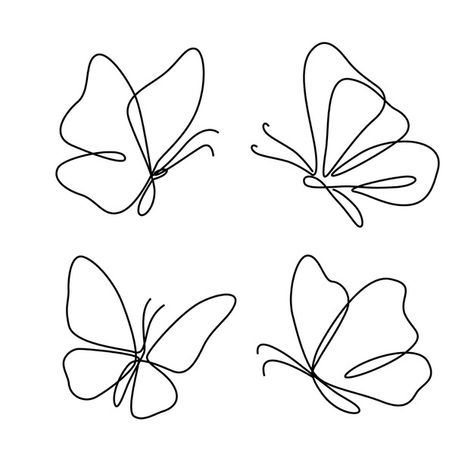 Butterfly outline with drawn details col... | Free Vector #Freepik #freevector #butterfly #hand-drawn #cute #wings Hand Drawn Butterflies, Rinoculous Flowers Tattoo, Simple Butterflies Drawing, Cute Butterfly Designs, Buterfluffy Outline, Butterfly Wing Line Art, Outline Of A Butterfly Tattoo, Lineart Butterfly Tattoo, Aesthetic Butterfly Canvas Painting